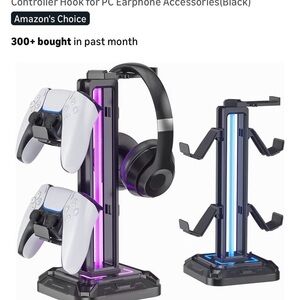 Gaming Controller and Headset Stand with LED Lights